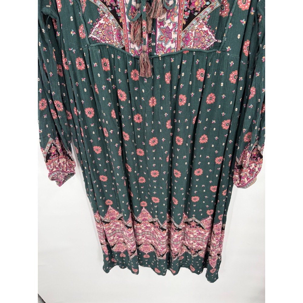 Knox Rose Womens XXL Midi Dress Floral Boho Hippie Peasant Festival Flowy Folk - Picture 7 of 8